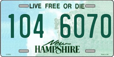 NH license plate 1046070