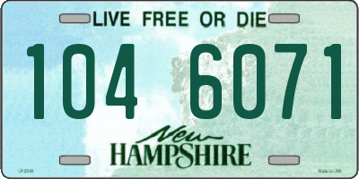 NH license plate 1046071