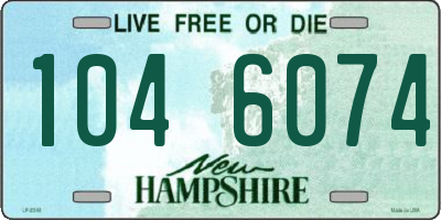 NH license plate 1046074