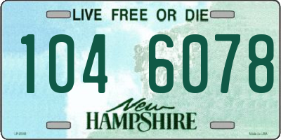 NH license plate 1046078