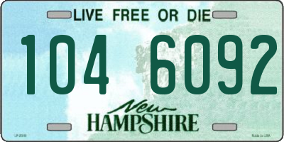 NH license plate 1046092