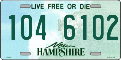 NH license plate 1046102