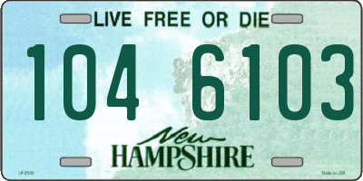 NH license plate 1046103