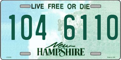 NH license plate 1046110