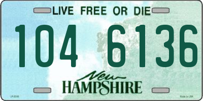 NH license plate 1046136