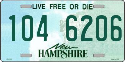 NH license plate 1046206
