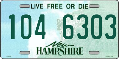 NH license plate 1046303