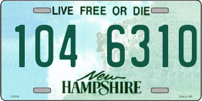 NH license plate 1046310