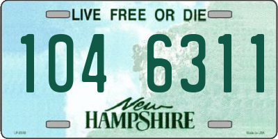 NH license plate 1046311