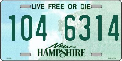 NH license plate 1046314