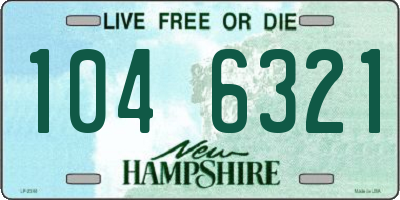 NH license plate 1046321