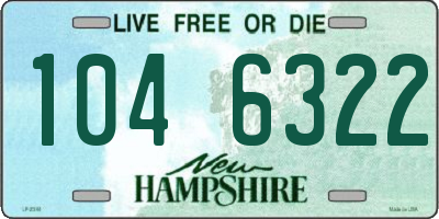 NH license plate 1046322
