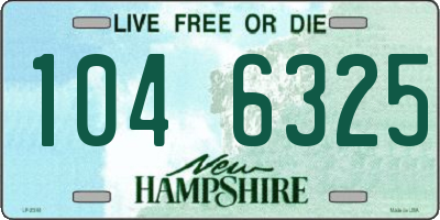 NH license plate 1046325