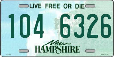 NH license plate 1046326