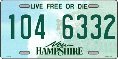 NH license plate 1046332