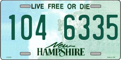 NH license plate 1046335