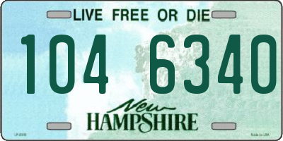 NH license plate 1046340