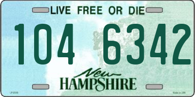 NH license plate 1046342