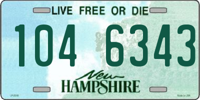 NH license plate 1046343
