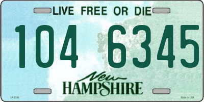 NH license plate 1046345