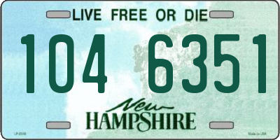 NH license plate 1046351