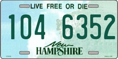 NH license plate 1046352