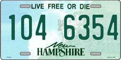 NH license plate 1046354