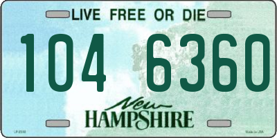 NH license plate 1046360