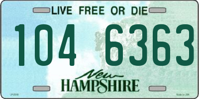 NH license plate 1046363