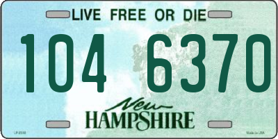 NH license plate 1046370