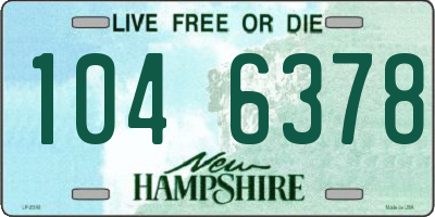 NH license plate 1046378