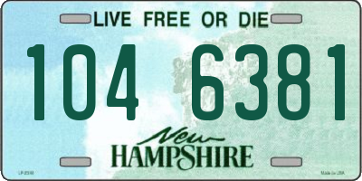 NH license plate 1046381