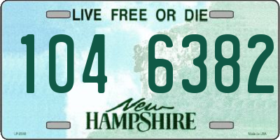 NH license plate 1046382