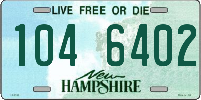 NH license plate 1046402
