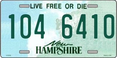 NH license plate 1046410