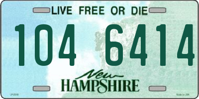 NH license plate 1046414