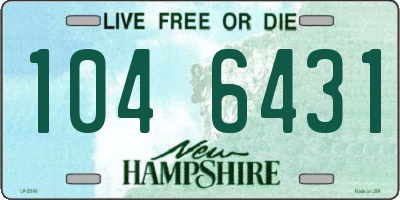 NH license plate 1046431