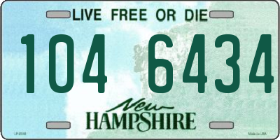 NH license plate 1046434