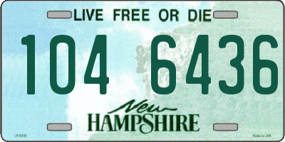 NH license plate 1046436