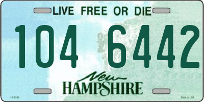 NH license plate 1046442