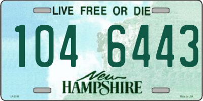 NH license plate 1046443
