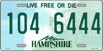 NH license plate 1046444