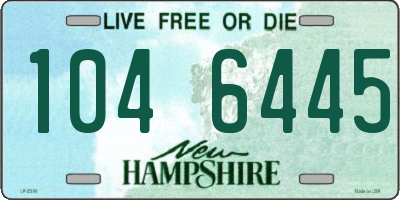 NH license plate 1046445