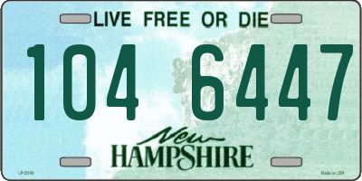 NH license plate 1046447