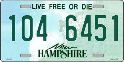 NH license plate 1046451