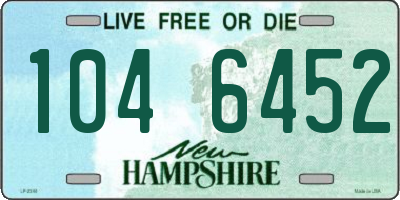 NH license plate 1046452