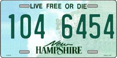 NH license plate 1046454