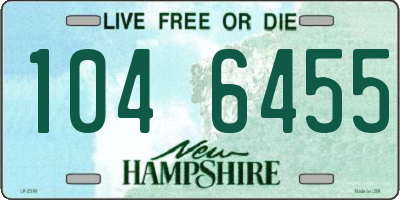 NH license plate 1046455