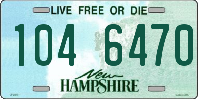 NH license plate 1046470