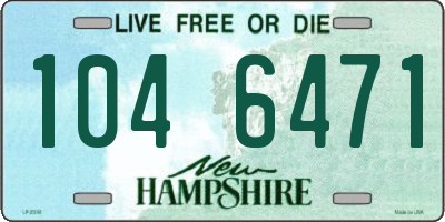 NH license plate 1046471